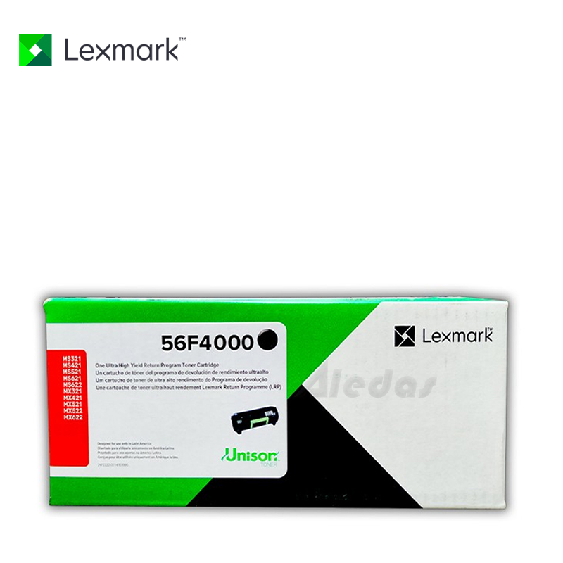 Tóner Lexmark 56F4000 NEGRO 6,000 pág.