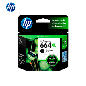 Tinta HP 664XL (F6V31AL) Negro 480 Pag.
